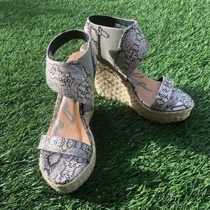 Snake Skin Wedge Heel